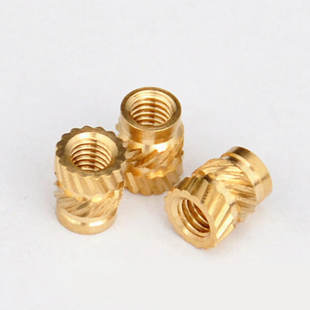 50/100pcs Thread Knurled Brass Threaded Heat Set Heat Resistant Insert Embedment Nut For 3D Printer Hot Press Inlay Figure