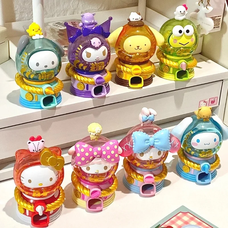 Sanrio Meraviglioso Dharma Egg Twisting Machine Series Blind Box Melody Kuromi Cinnamoroll Anime Figure Doll Borsa a sorpresa Regali giocattolo