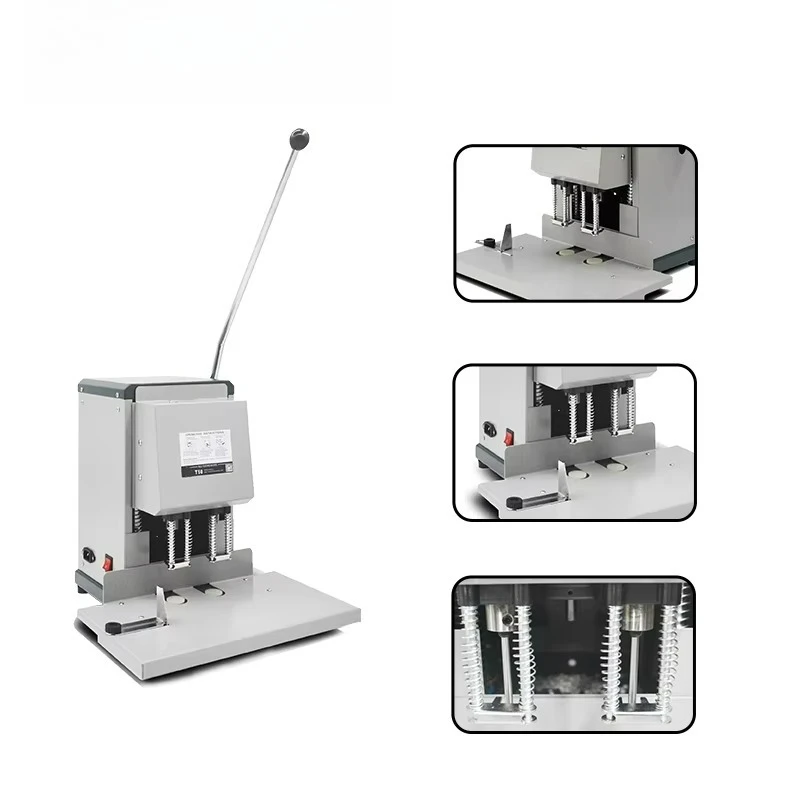 

TC50 Electric Paper Drilling Machine Double Hole Puncher Heavy-D uty Desktop Manual for Office Use