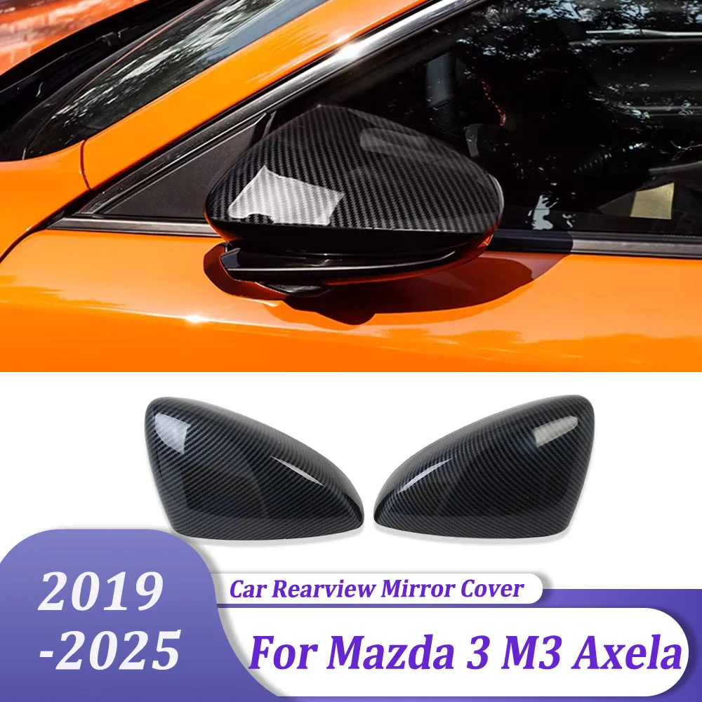 

Car Sticker Exterior Accessories Side Door Rearview Mirror Cover For Mazda 3 M3 Axela 2019 2020 2021 2022 2023 2024 2025