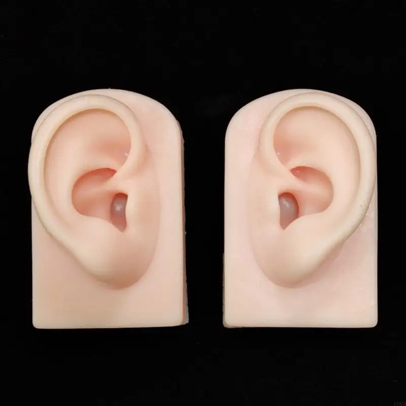 CORD Silicone Human Left Right Ear Replicas Realistic Ear Model Mannequin