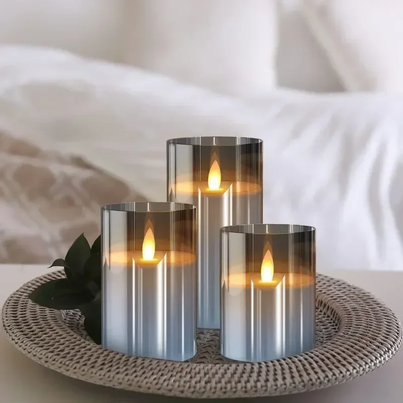 LED Flameless Candles Battery Operated with Remote Timer 3D Wick Electric Decorative Tealight for Party Hotel Wedding Birthday