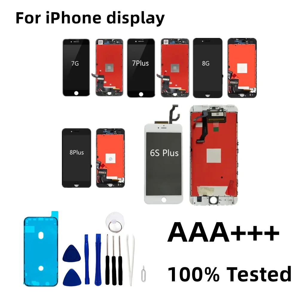 A+++ Quality LCD Display For iPhone 6S 7 8 Screen For iPhone 6S 7 8 Plus LCD Touch Screen Replacement Screen Digitizer Assembly