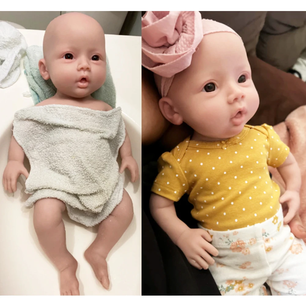 

47cm 3KG 100% Full Body Silicone Reborn Baby Doll Realistic Girl Dolls Soft Baby DIY Blank Children Toys Bebes Reborn Dolls