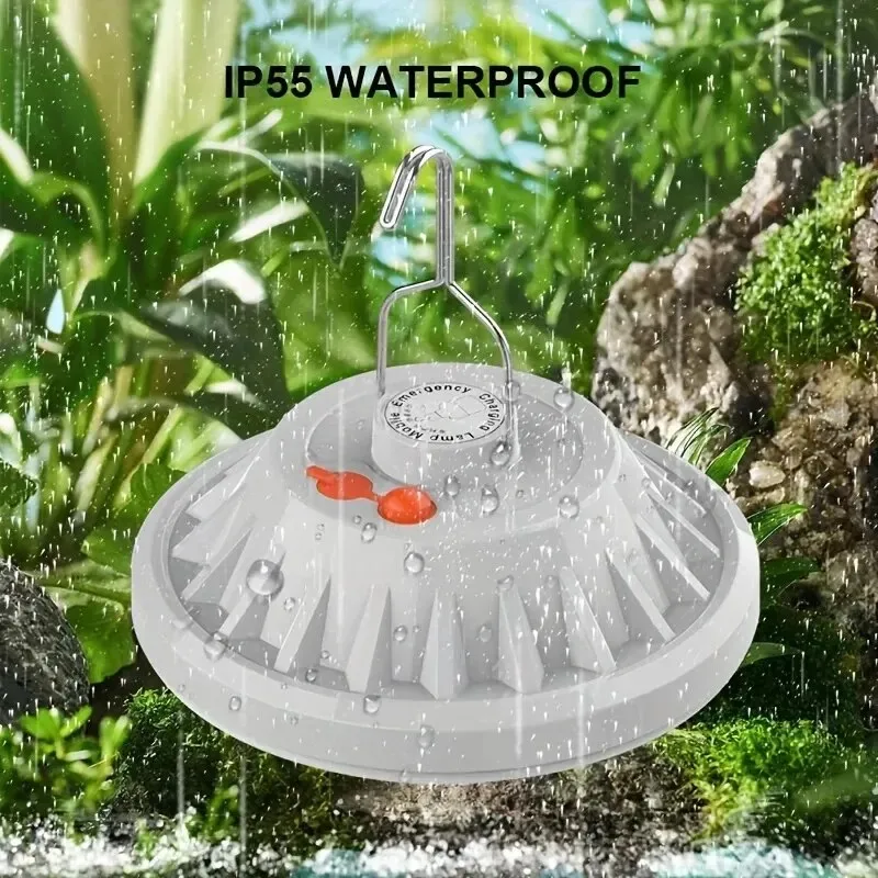 Rechargeable LED Lamp Bulb Waterproof  Camping Light 3 Lighting Modes  Picnic   Hiking Outdoor Portable Emergency Night Lights image 6
