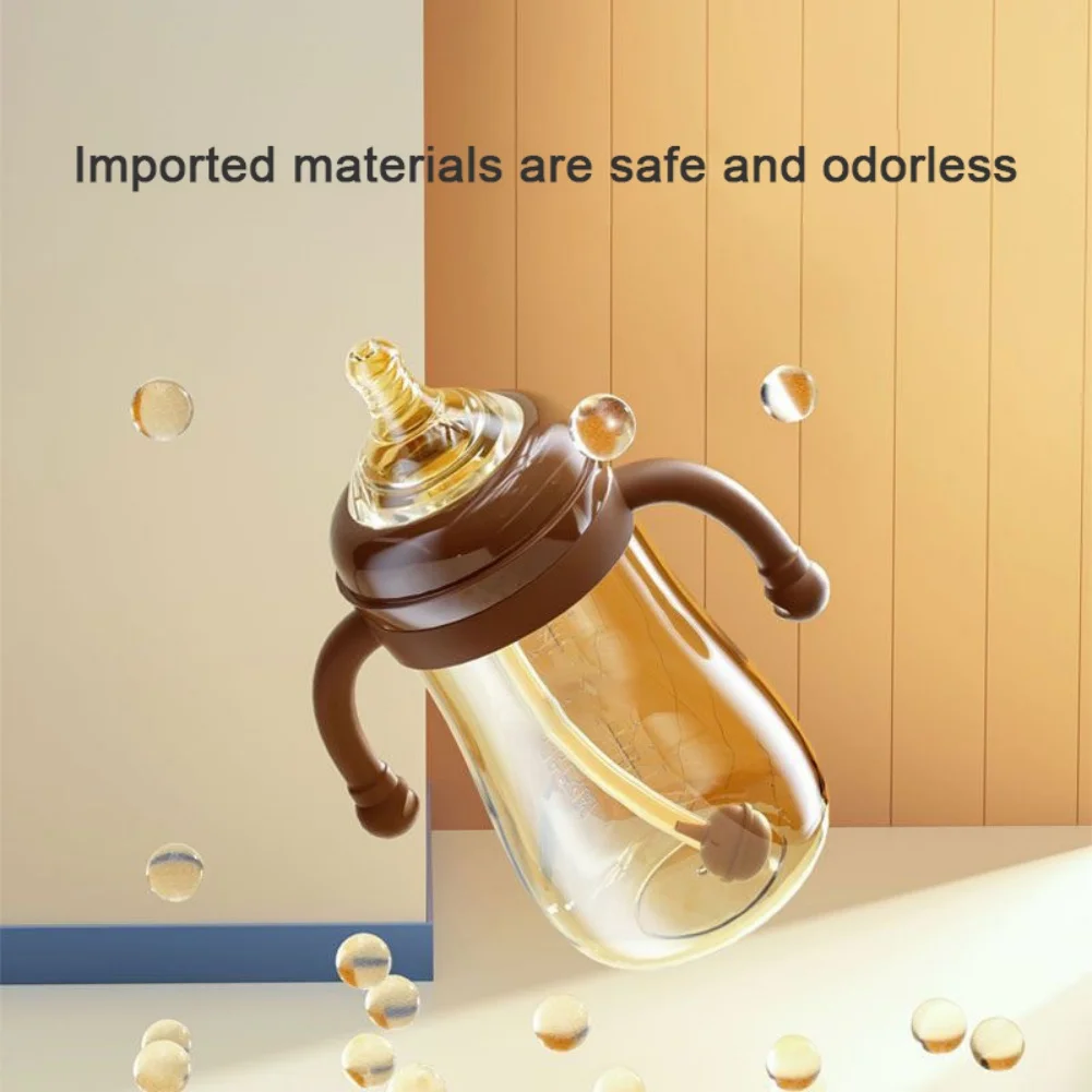 180/240/300ML Baby Bottle Toddler Baby Feeding Bottle with Handle Milk Anti-Choking Nipple Bottle Newborn Infant Cup