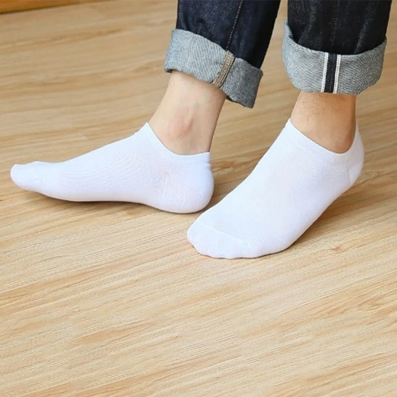 5 Colors Spring Summer Men Cotton Socks for  Casual Solid  Male  Short Sock Slippers Business（1 Pairs）