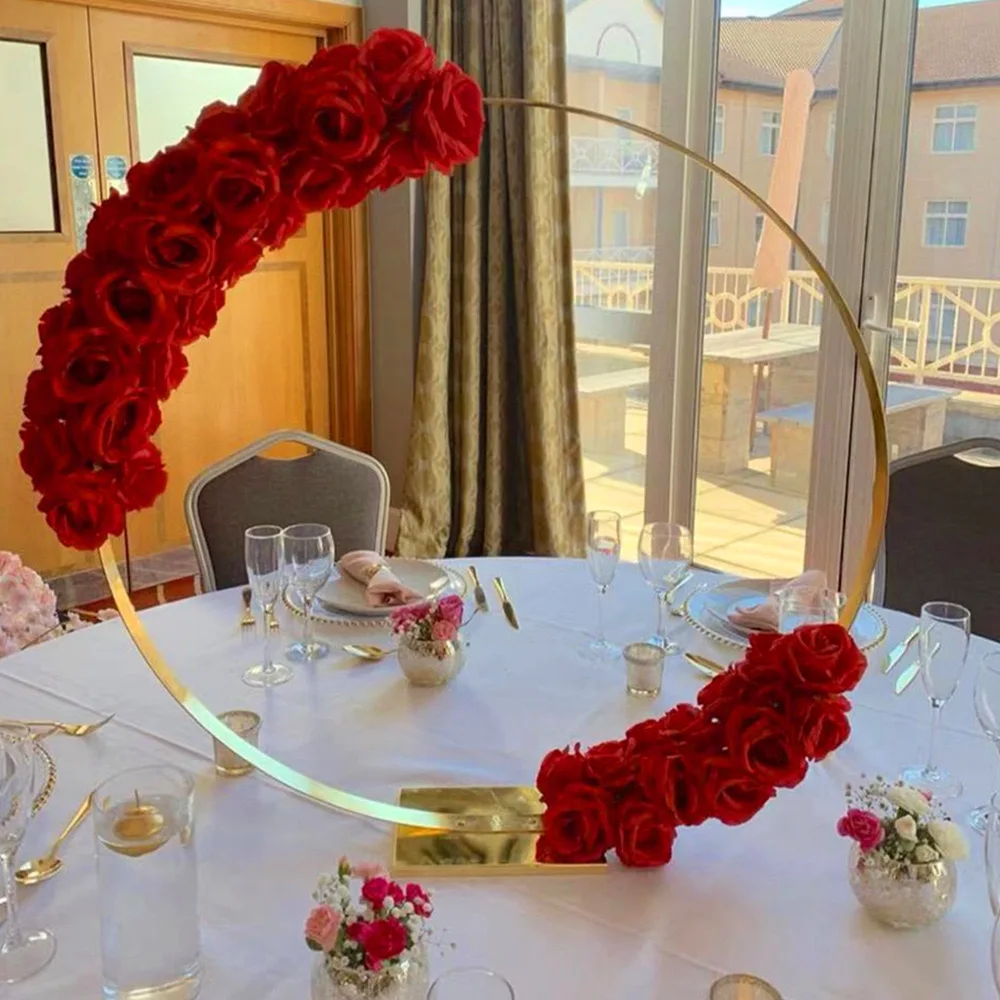 Luxury Holders Display Metal Flower Arrangement Vase Stand for Wedding Table Centerpieces