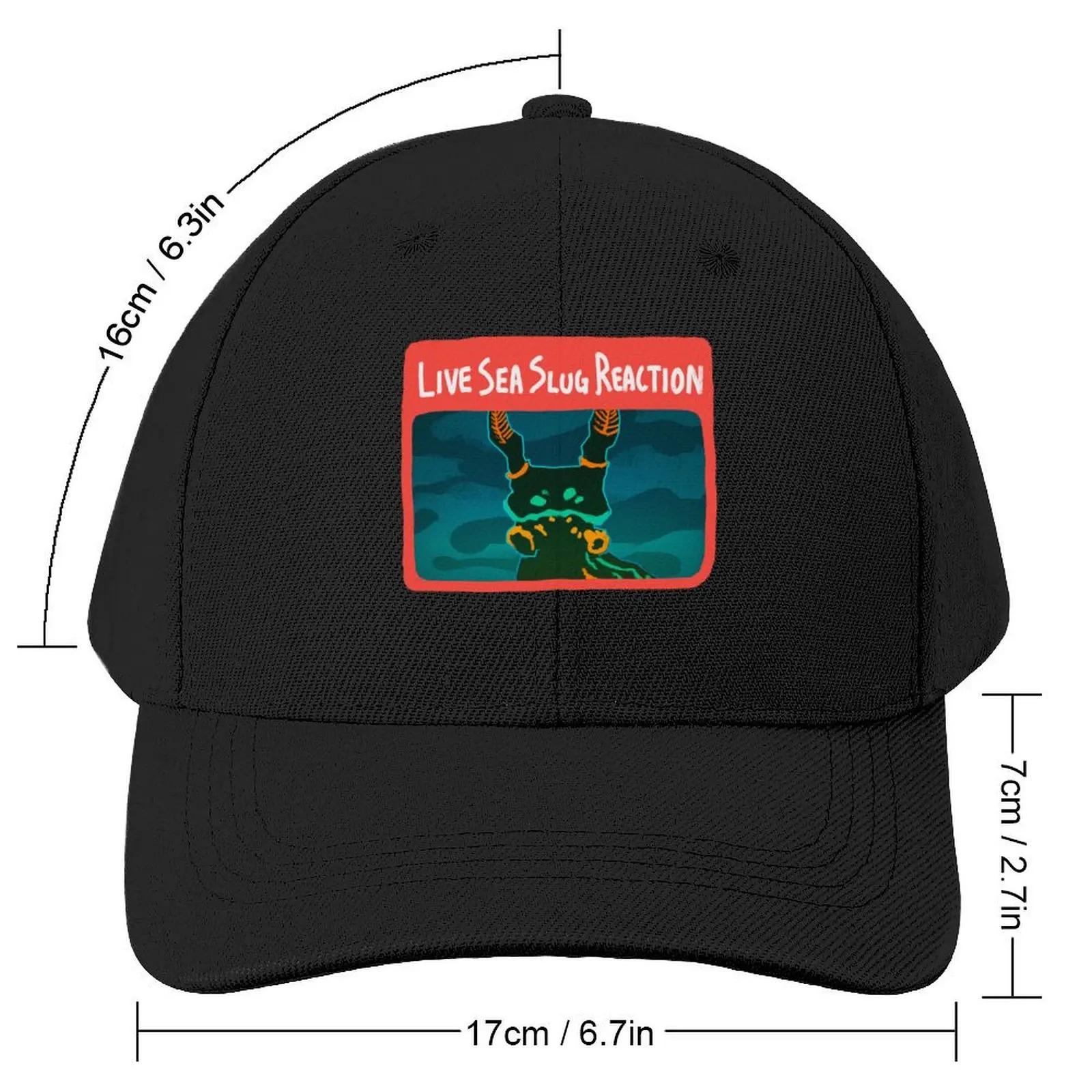 Live Sea Slug Reaction (Black) Baseball Cap Hat Man Luxury Sun Cap Designer Hat Mountaineering Women Beach Fashion Men's