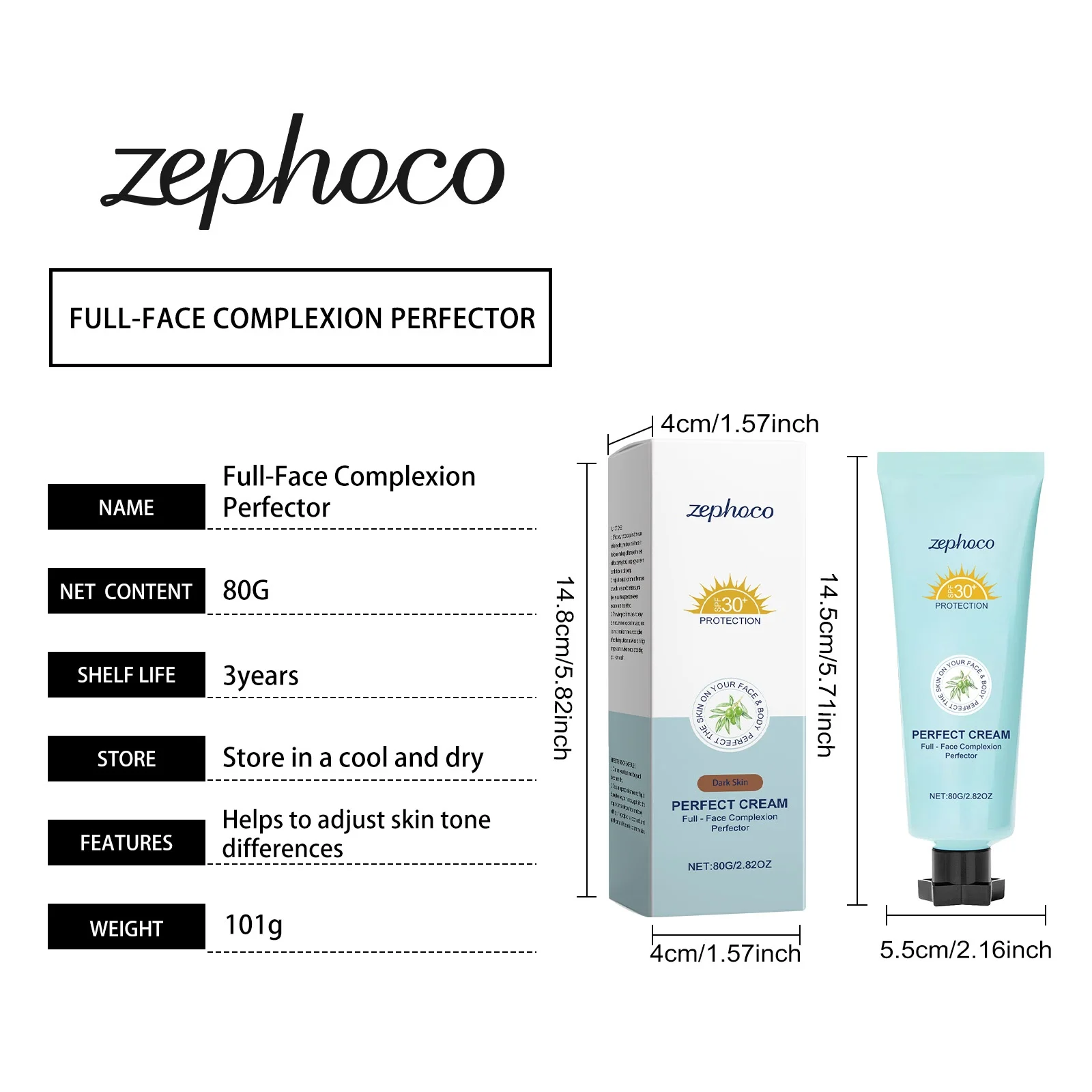 Dark Concealer Foundation Make-up Cream Hydrateert, hydrateert en verzacht dagelijks, natuurlijk, Concealer Foundation Make-up Cream