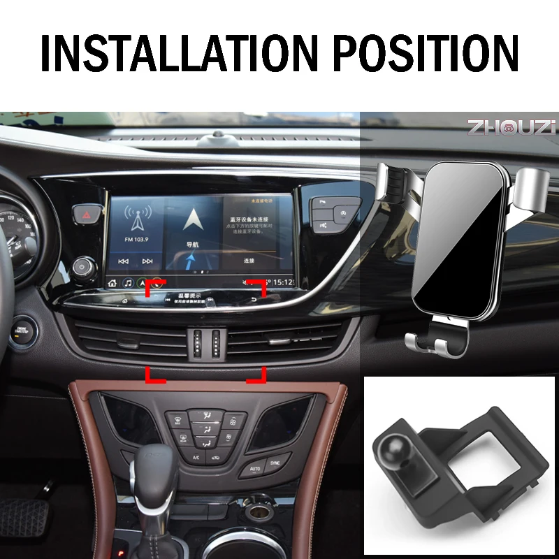 รถที่จับโทรศัพท์มือถือสำหรับ Buick Envision 2014-2020พิเศษติดตั้งขาตั้ง GPS Gravity Bracket อุปกรณ์ตกแต่งรถยนต์