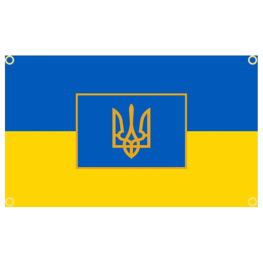 60x90cm 90x150 Patriotic Flag of Ukraine Glory Ukraine Ukrainian Flag Polyester Digital Printed Banner Tapestry curtain poster