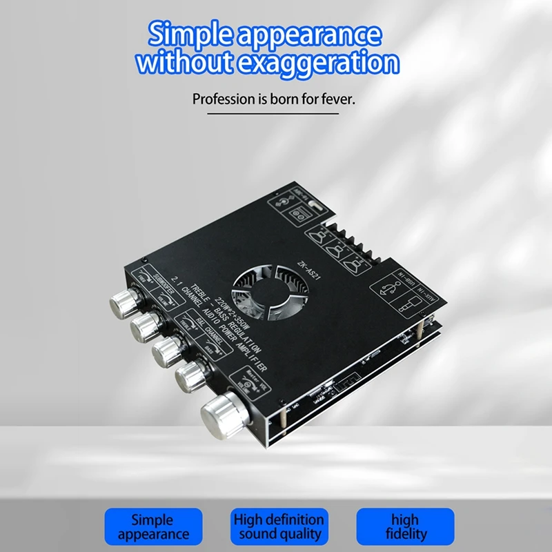 B03B-TPA3255 Bluetooth Digital Amplifier Board ZK-AS21 2.1 Channel Portable Practical Multifunctional Amplifier Board