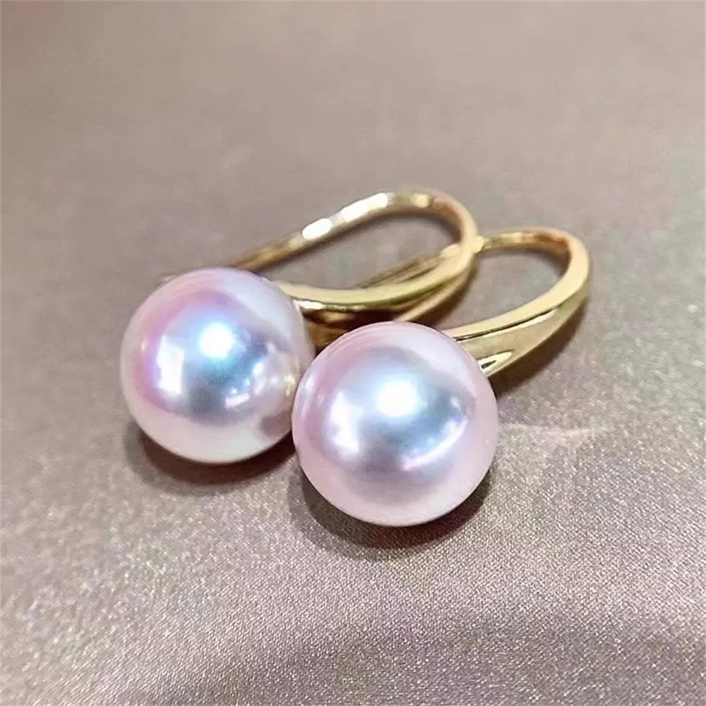 

DIY Pearl Gadgets S925 Sterling Silver Stud Earrings Nubuck Earrings Silver Earrings Fit 9-11mm Round Flat E379