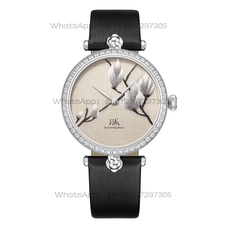 Time Island Watch 1 Store Shanghai Women's Automatic Mechanical Watch Fine Embroidery Silk Fashion Watch