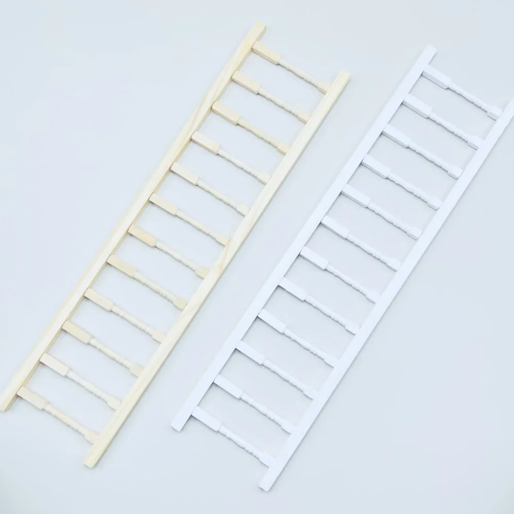 1:12 Scale Dollhouse Miniature Furniture Accessory, Wooden White 12-post Railing for Dollhouse Decoration