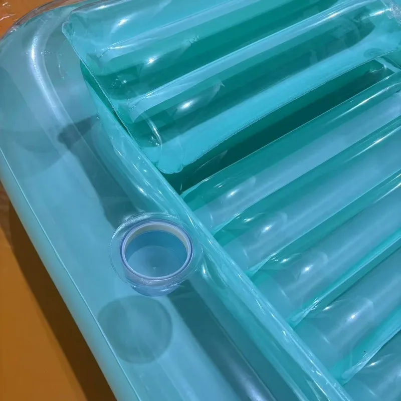 Plastic Inflatable Water Swimming Bed Mattress Float with Pillow PVC Inflatable Tanning Pool Suntan Tub view 3