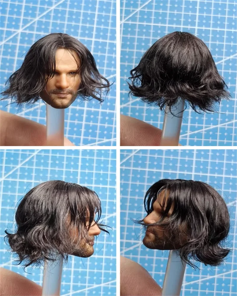 

DYM202403 1/12 мужской солдат арагон, посадка волос, голова, резьба, модель, аксессуары, подходит для 6-дюймовой экшн-фигурки, в наличии