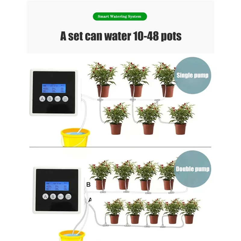 ABAE-Garden Irrigation Controller Automatic Drip Irrigation Water Pump Timer System Intelligent Sprinkler Watering Device Home