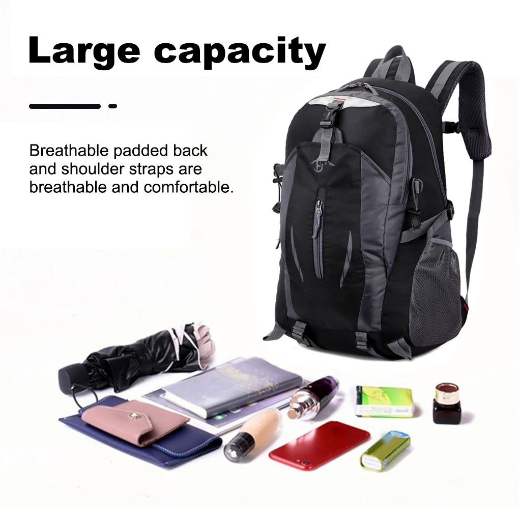 Outdoor Hiking Backpack Waterproof 36-55L Large Capacity Nylon Sports Rucksack Trekking Fishing Men Women Shoulders Bags