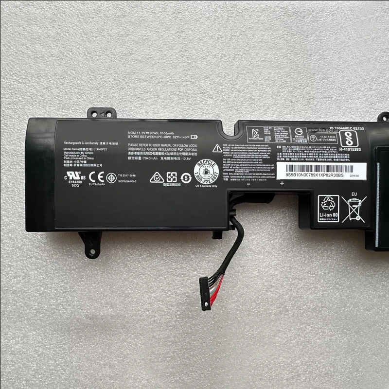 Laptop Battery L14M6P21 5B10H35531 For IdeaPad Y900 Y910 Y900-17ISK-80Q1004QGE 80Q1006GRA 80Q1000BGE 11.1V/8100mAh/90WH