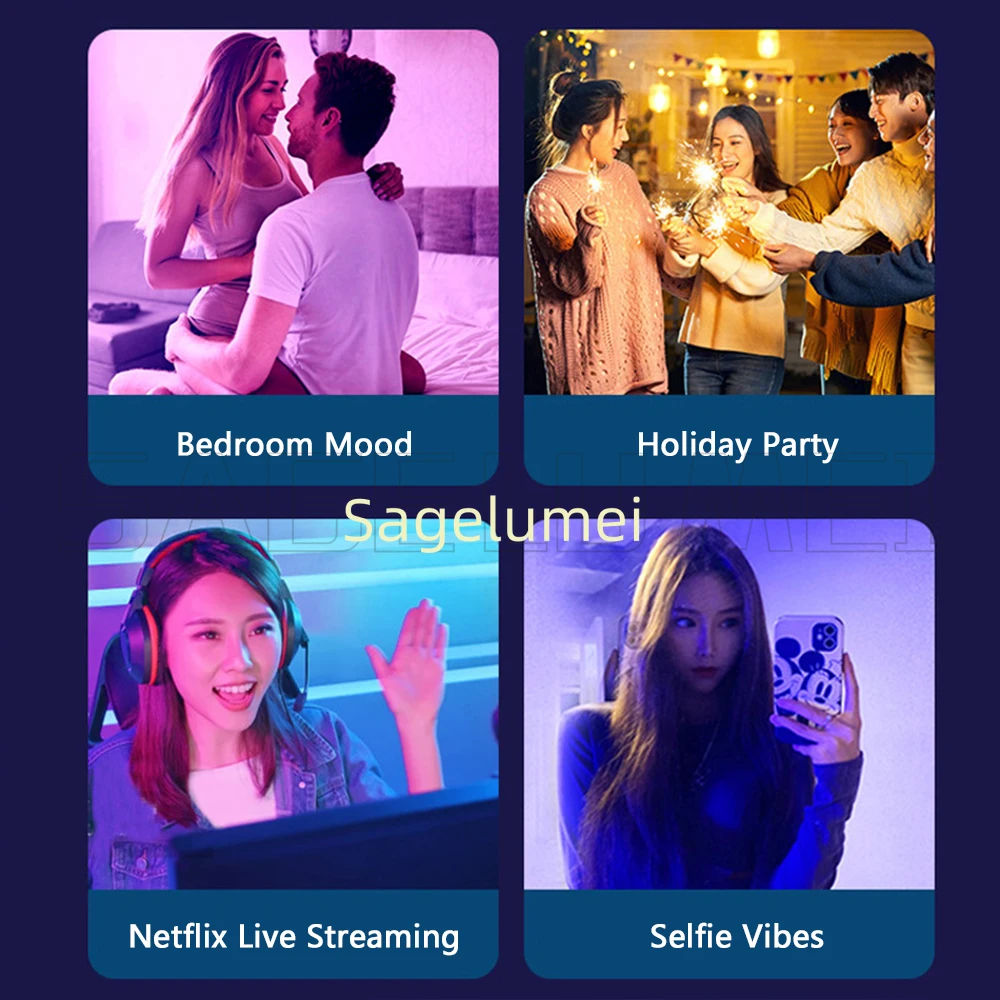 5W RGB-Birne, USB-Aufladung, intelligente Fernbedienung, dimmbar, für Schlafzimmer, Wohnzimmer, Bar, KTV-Raum, LED-Beleuchtungskörper mit Fernbedienung