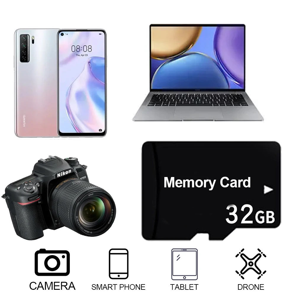 10 pçs/lote Mini SD TF Cartão De Memória de 128GB GB GB 16 32 64GB GB Flash De Alta Velocidade SD TF Cartão 128 64 8 32 16 8 GB Cartão SD TF Cartão de Memória Flash