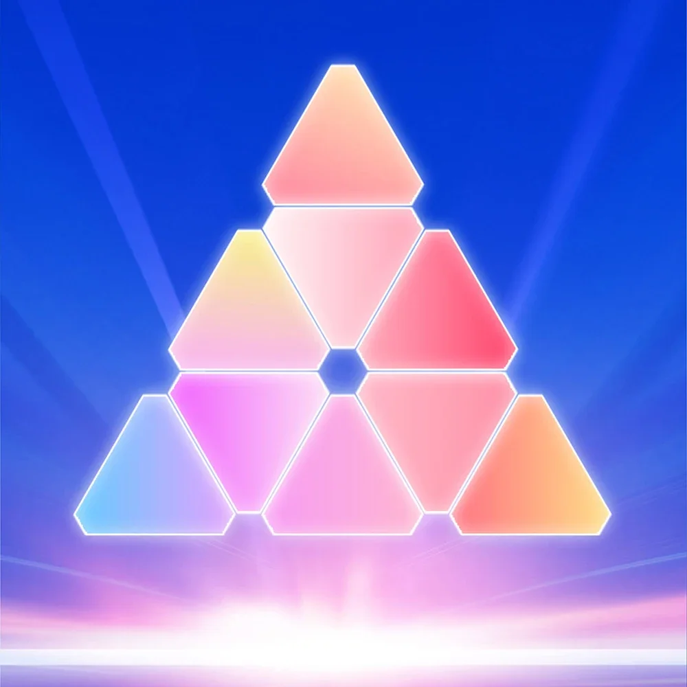 RGB Triangle Wall Light LED Quantum Lamp 5V USB WIFI Bluetooth Music Sync Game Ambient For Gaming Bedroom Store Decoration