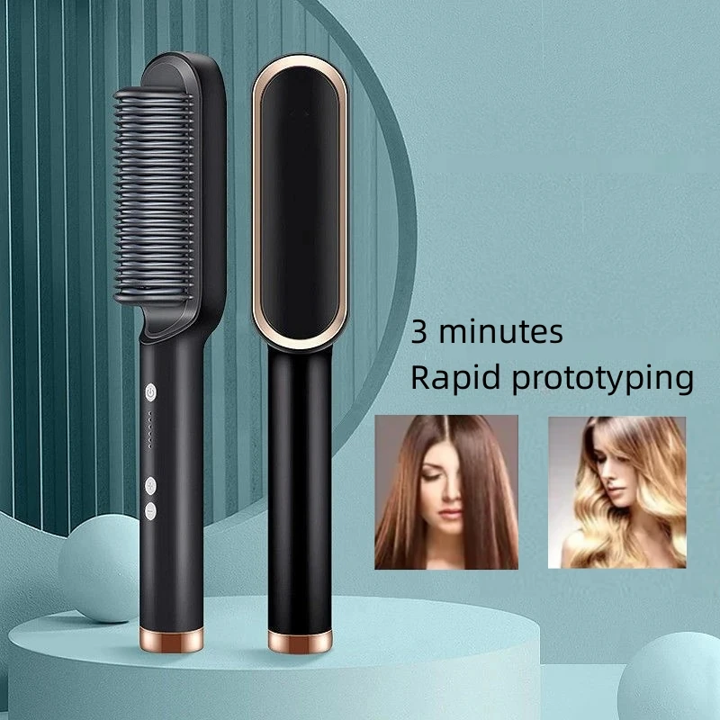 Professional Negative Ion Hair Straightener Hair Straightener 3In1 Professional Quick Heated Electric Hot Comb Hair Straightener