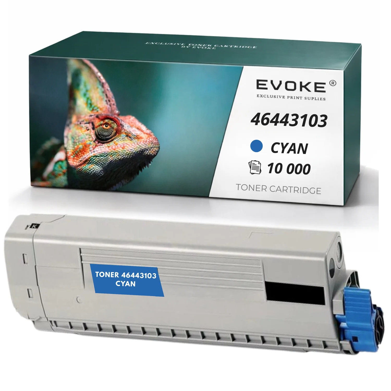 Evoke compatibele toner voor Oki C833 C C833C C833 46443103 cyaan 10000 pagina's C833Dn C833Dt C833N C843Dn