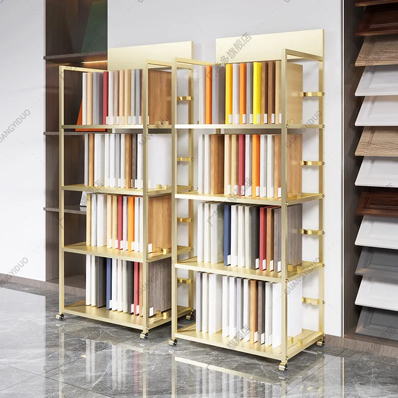 Tile display stand Cabinet door panel color plate frame Floor to ceiling display stand Ecological plate Aluminum gusset plate