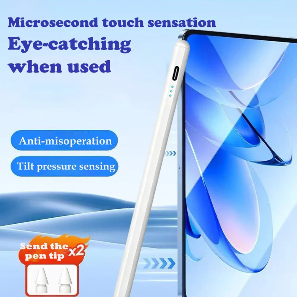 

Flat-panel touch pen Stylus for Apple Pencil Palm Rejection Compatible with iPad pro Mini Air 2024 2022-2018 for Apple