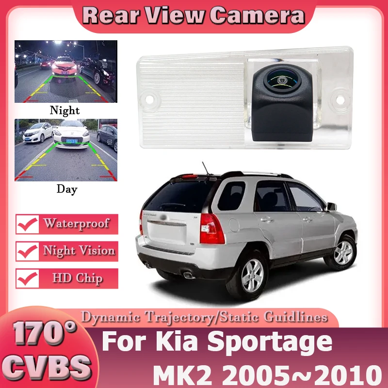 

HD 170° 1080X720P Rear View Camera For Kia Sportage MK2 2005 2006 2007 2008 2009 2010 Car Reversing Parking Mirror LCD Monitor
