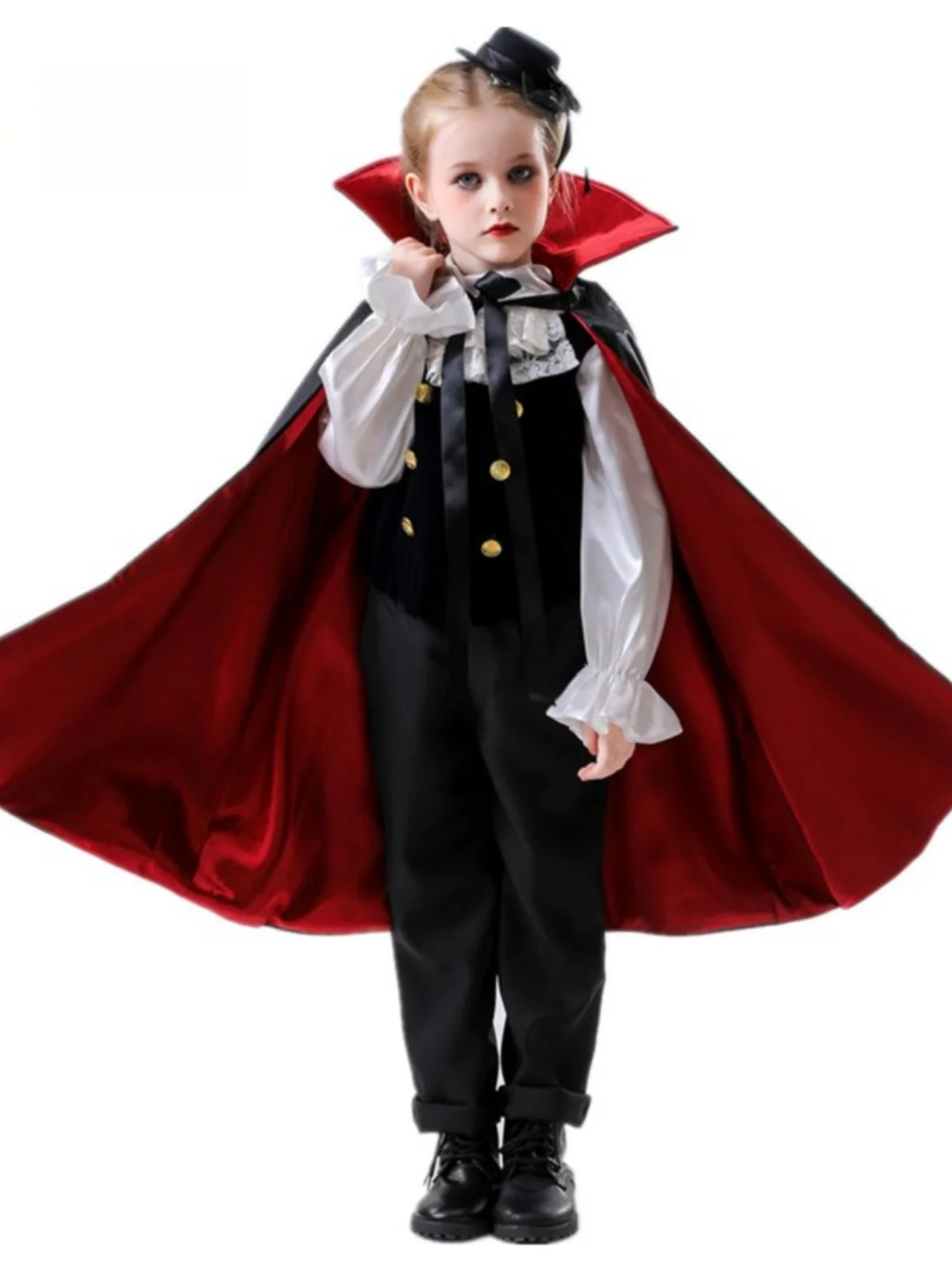 loween Children's Costume Girls  Performance Robe Witch Stage Performance Dr up Polyester Fiber Summer New Arrival