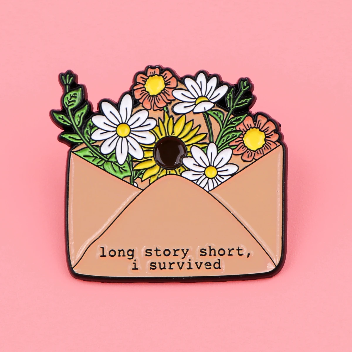 Female Singers Inspiration Enamel Pin Flowers Envelope Brooch Pines Lapel Pins Badge Clothing Accessories Jewelry Fans Gift