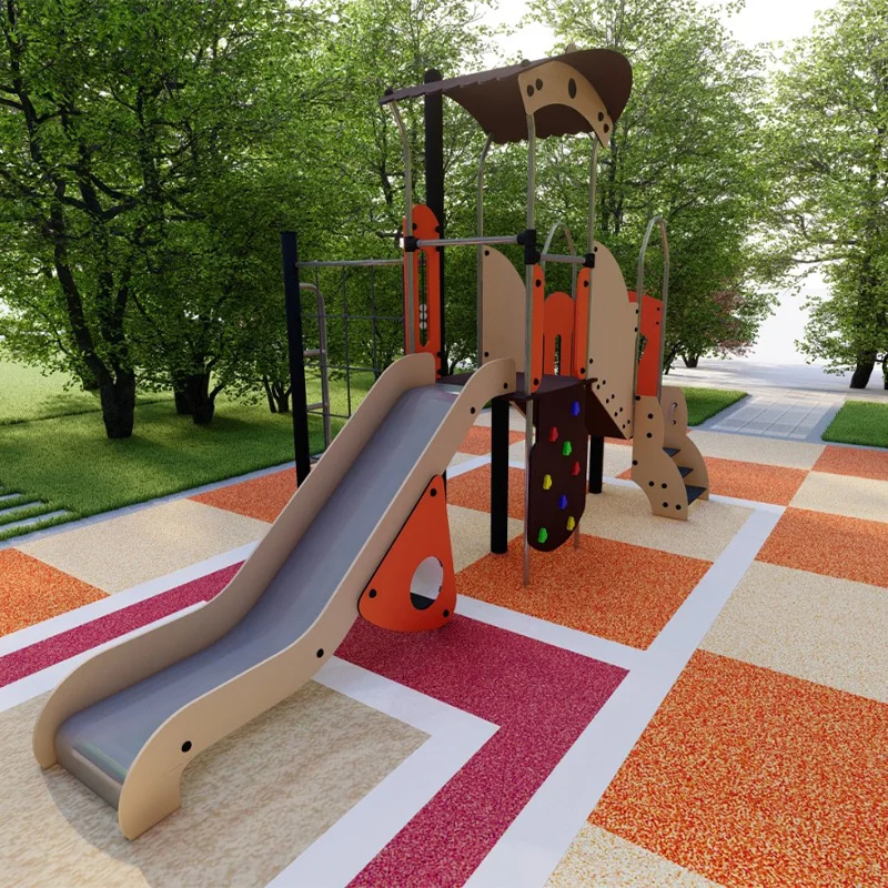 Combined plastic slide PE board plastic material kindergarten park community outdoor expansion children's amusement equipment