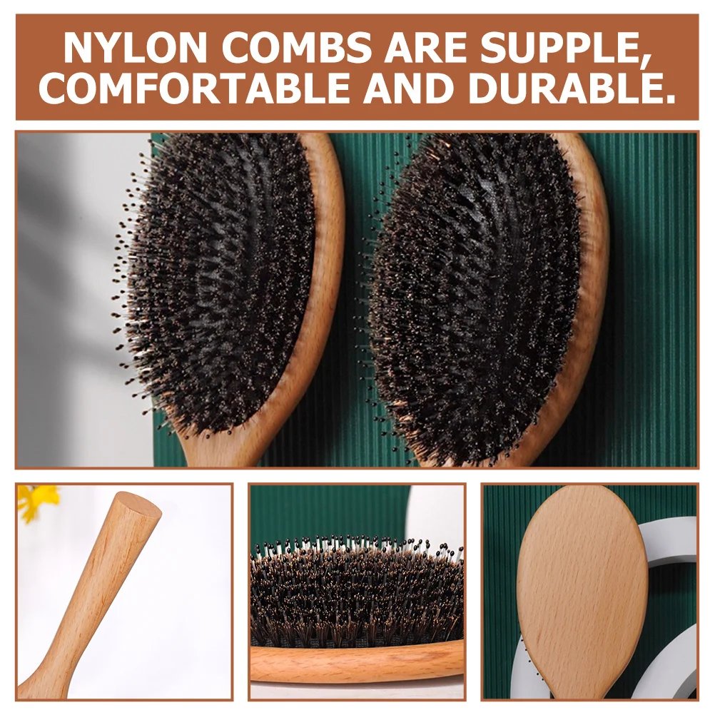 

Female Airbag Comb Premium Hairdressing Comb Non-Slip Handle Detangling Scalp Massage Hairbrush Portable for Long Curl Short