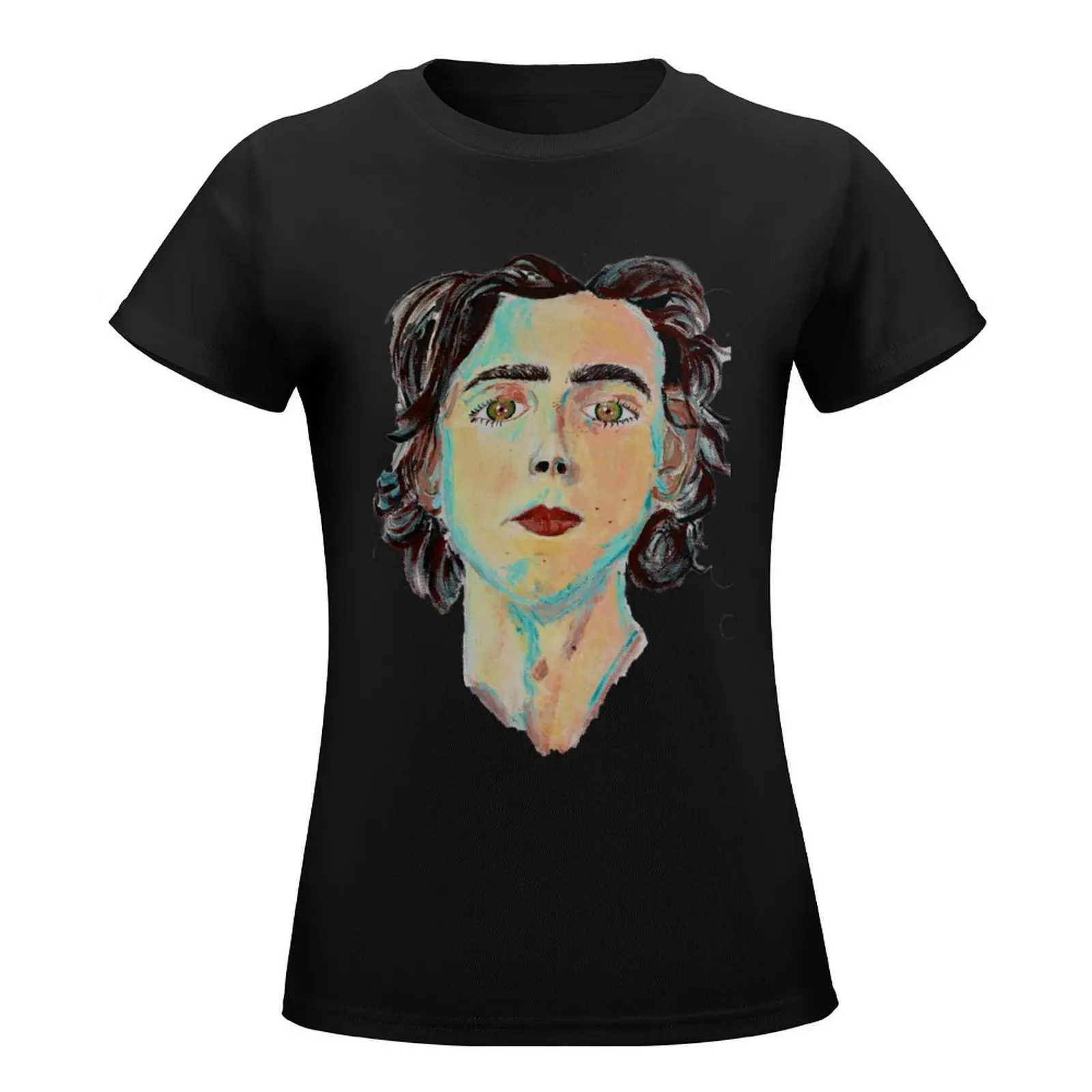 Timothee Chalamet T-Shirt blanks summer clothes vintage clothes funny white t shirts for Women