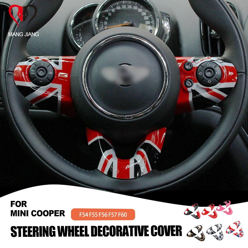 Union Jack Car Steering Wheel Cover Case Interior Decoration Stickers Auto Interior Decor For Mini Cooper F54 F55 F56 F57 F60