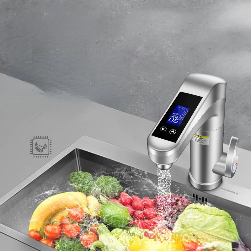 Convenient Installation, Instant Heating Digital Display Electric Faucet, Safety Protection, Hot and Cold Water Heater