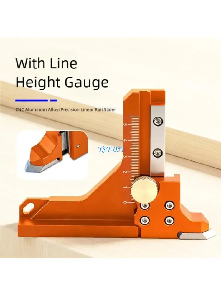 E15A High Accuracy Aluminum Scribing Height Gauges Easy to Use for Accurate Measurement in Woodworking & Industrial Tasks