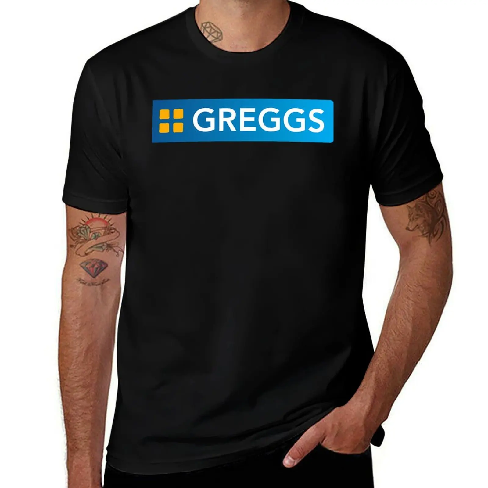 Greggs Logo T-Shirt Holiday Casual Short Sleeve Top T-Shirt
