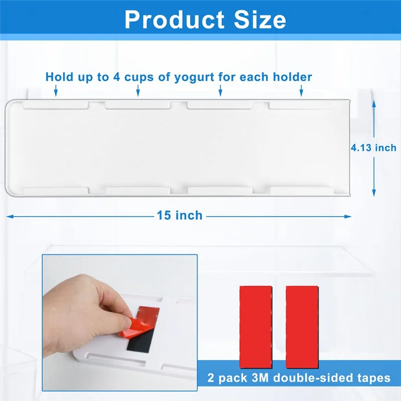 Yogurt Organizer for Fridge, Yogurt Holder for Refrigerator Organizer Slider Yogurt Organizer Sliding Yogurt Holder