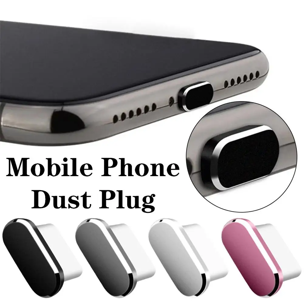 1 PC Applicable to mobile phone Type-C data port USB plug metal port phone charging mobile dust plug port power dust E3Q8