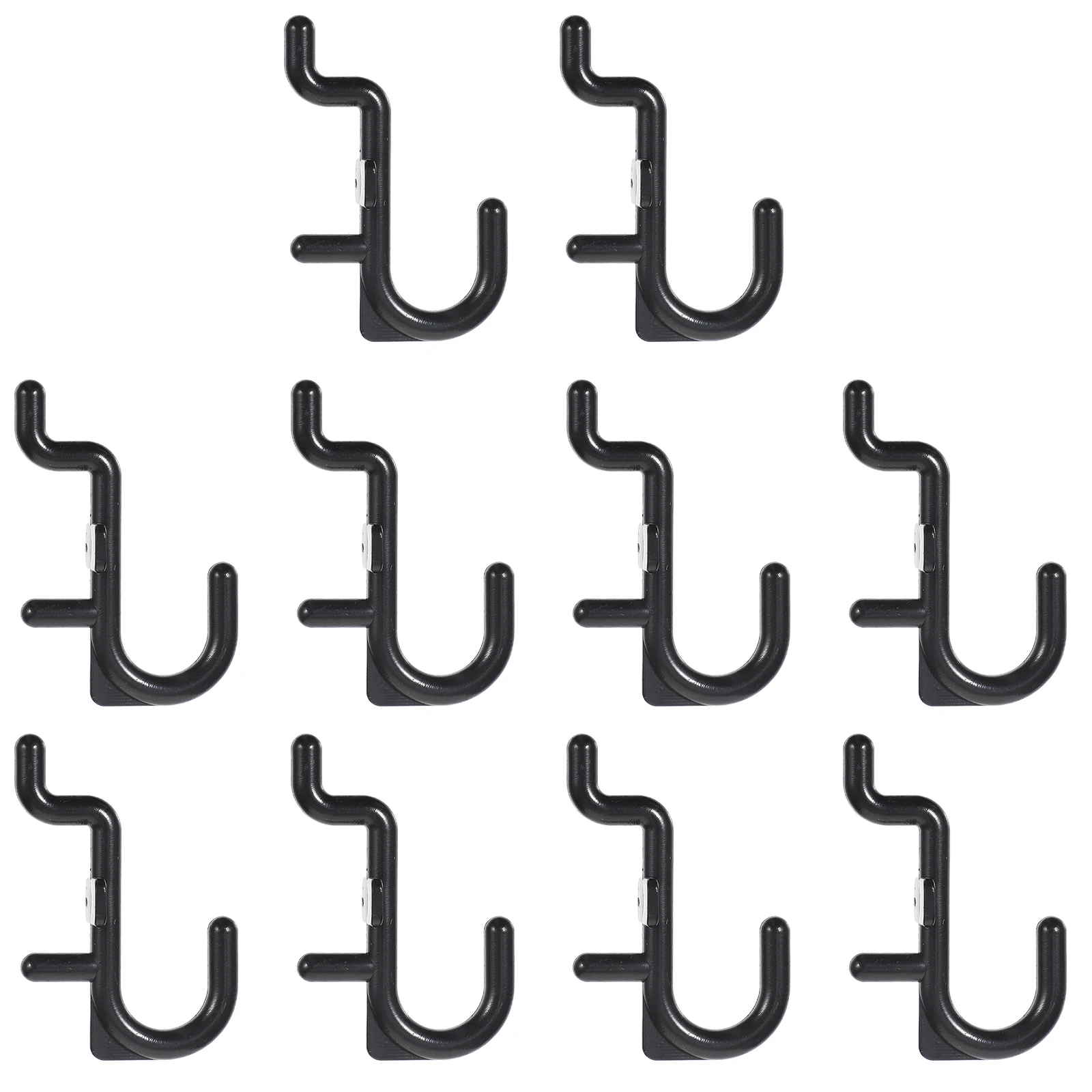 

100pcs J Shape Hooks Pegboard Storage Rack Strong Plastic Material Garage Wall Display Organizers Utility Hangers