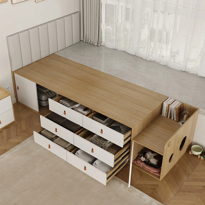 bay window splicing half bay  sill transformation bed bay window connecting bed drawer bed tatami customization
