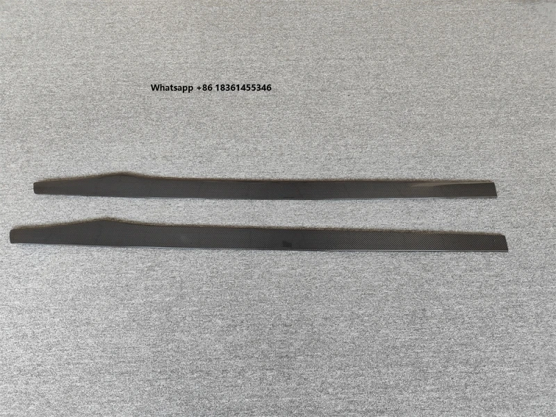 

For 718 982 Cayman Boxster 2016-2025 Real Carbon Fiber Side Skirt Lip Spoiler Body Kit Modify Decoration Splitter