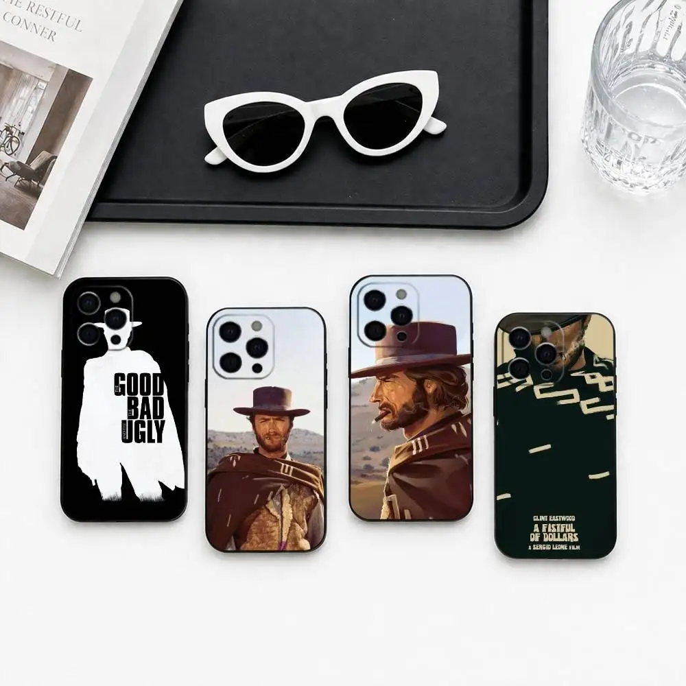 

Clint-t Eastwood-d Graphic Phone Case For iPhone 17, 16,15,14,13,12,11 Plus,Pro Max, Others Soft Black Cover