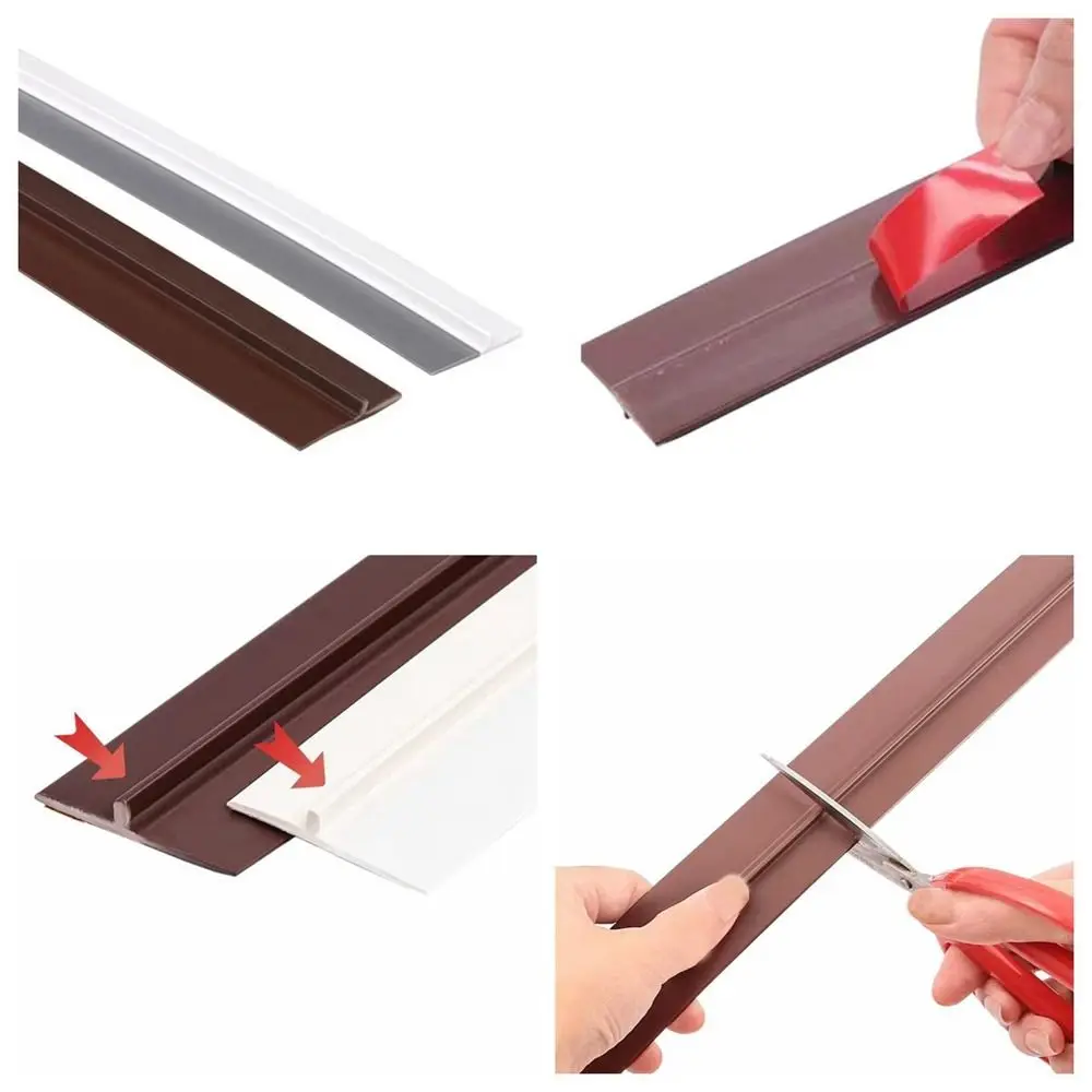 PVC Baru Pintu Bawah Segel Strip Fleksibel Weatherstrip Kedap Suara Pintu Draft Stopper Tahan Angin Pintu Jendela Cuaca Stripping
