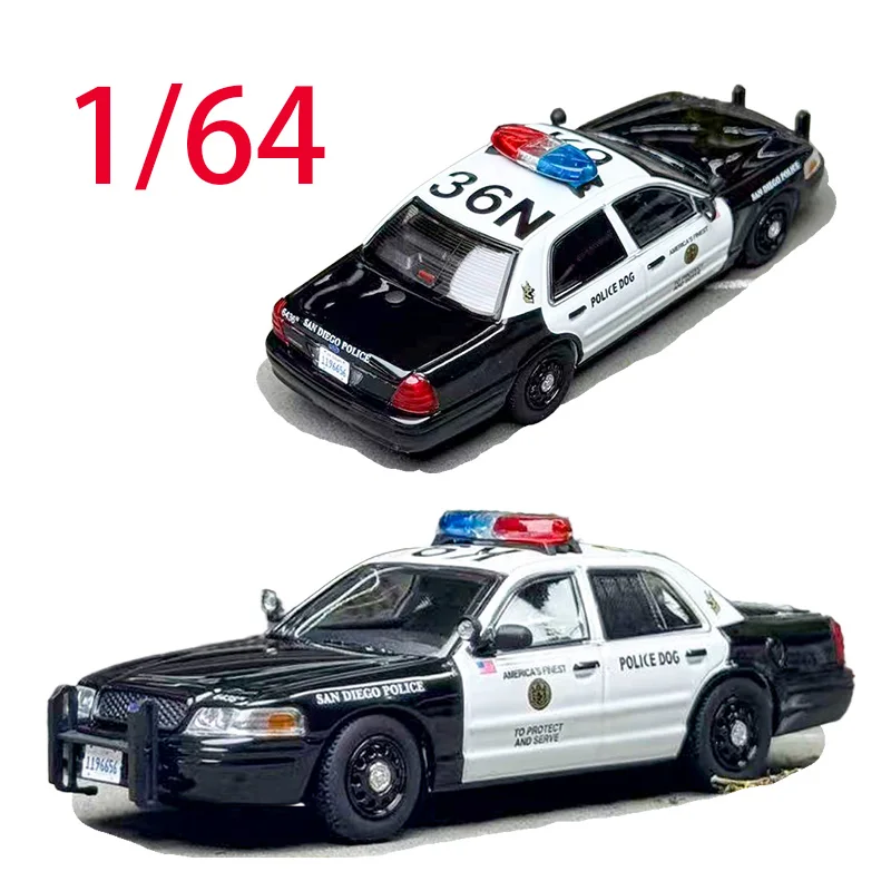 

Rollin Diecast 1/64 Scale Ford Alloy Car Model Ford Crown Victoria Police Dog Play Vehicles Toys for Boys Original Box